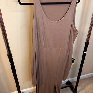 SHEIN Sleeveless Maxi Dress in Tan